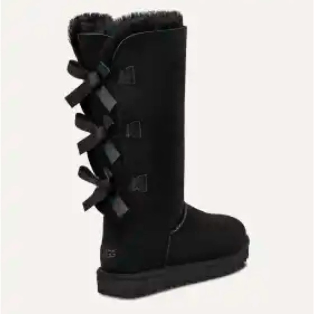 UGG Bailey Bow Two Tall Black Boots